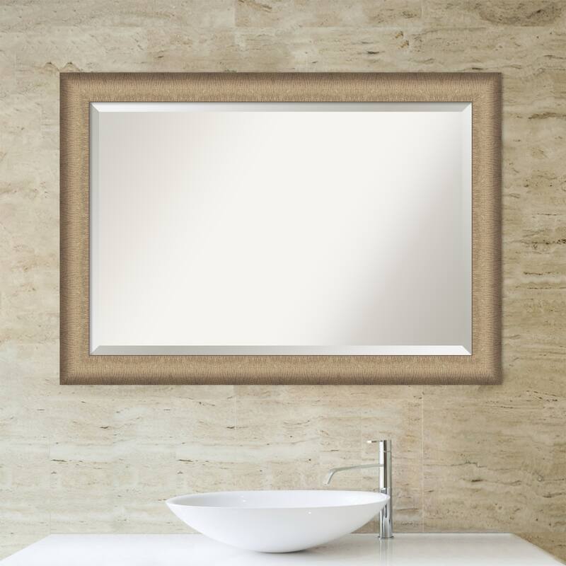 Beveled Bathroom Wall Mirror - Elegant Frame