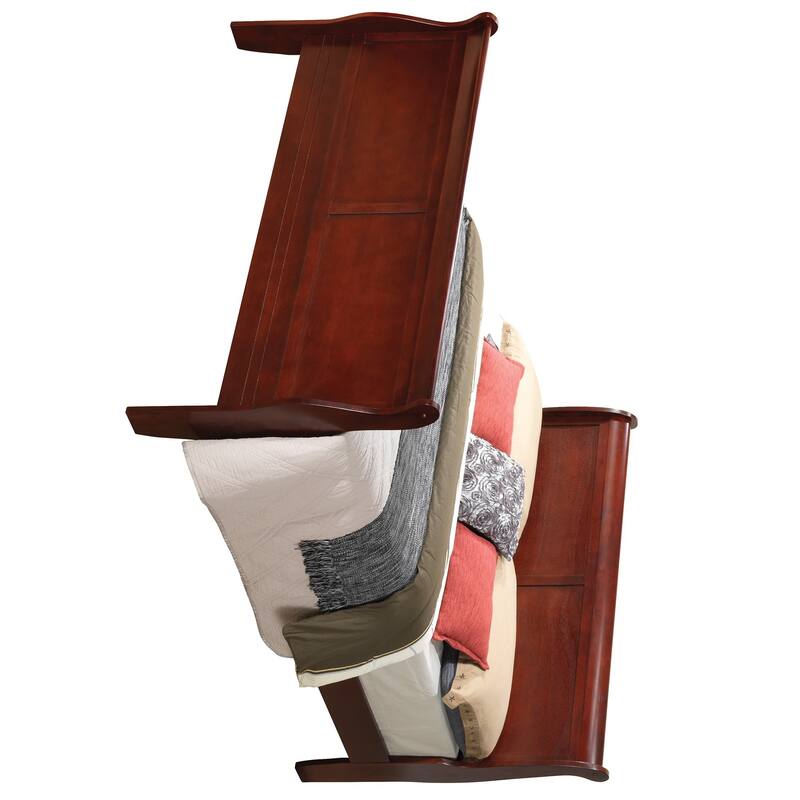 Wooden Sleigh Queen Platform Bed - 84" - Brown