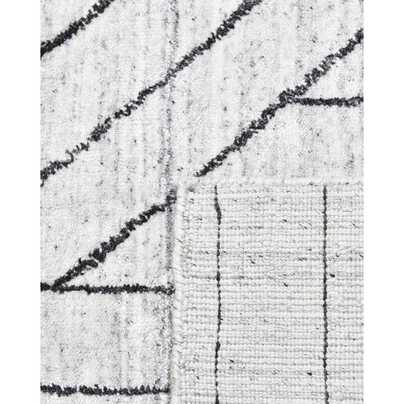 Overton Handmade Modern Contemporary Geometric Area Rug