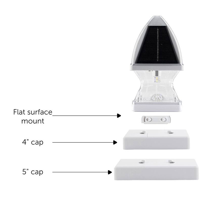 Gothic Solar LED Deck Post Cap Light with 2 Color Options (2-Pack)-DISCONTINUED