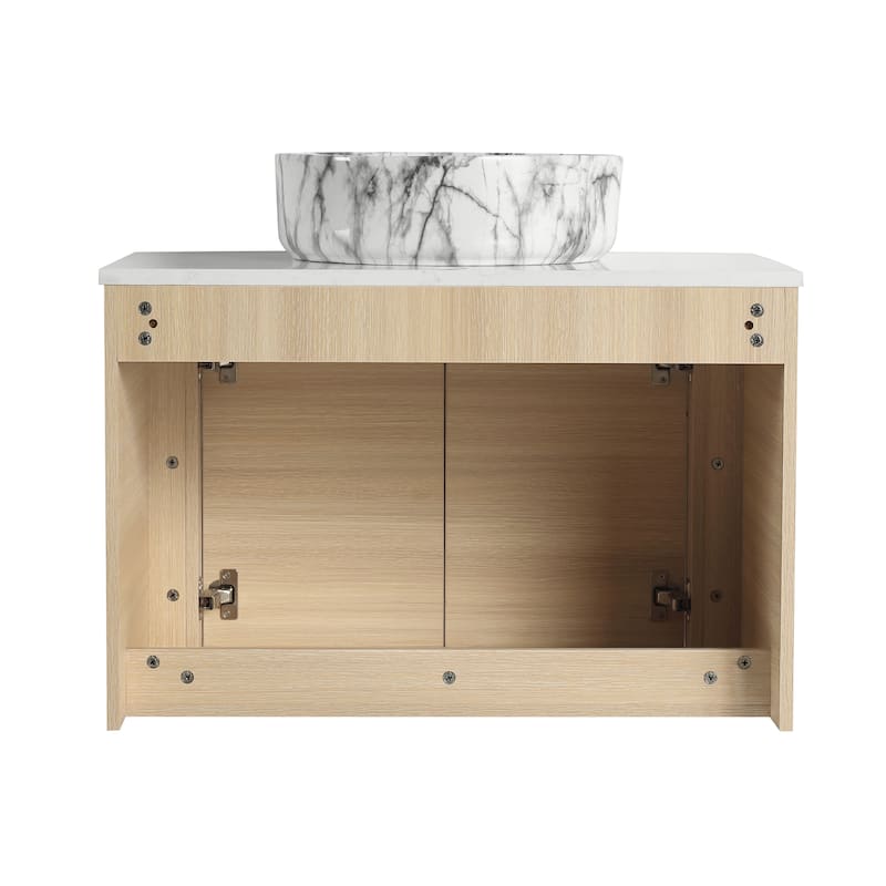 Bathroom Vanity With Sink In 24/30 Inch, Floating Bathroom Vanity With Soft Close Door