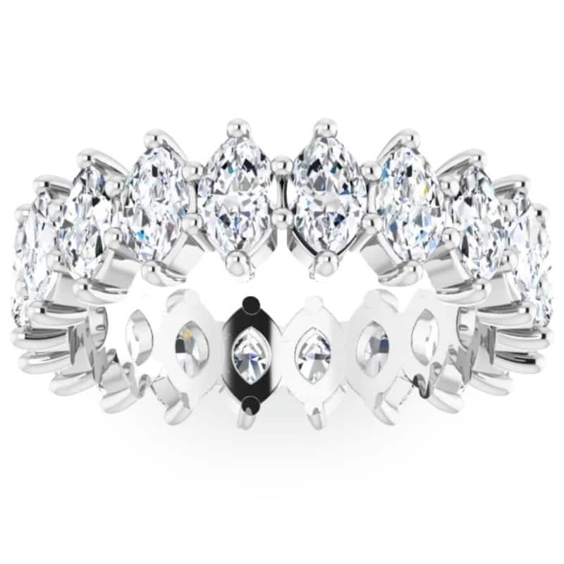 5Ct Marquise Diamond Eternity Ring Wedding Band in White Yellow or Rose Gold
