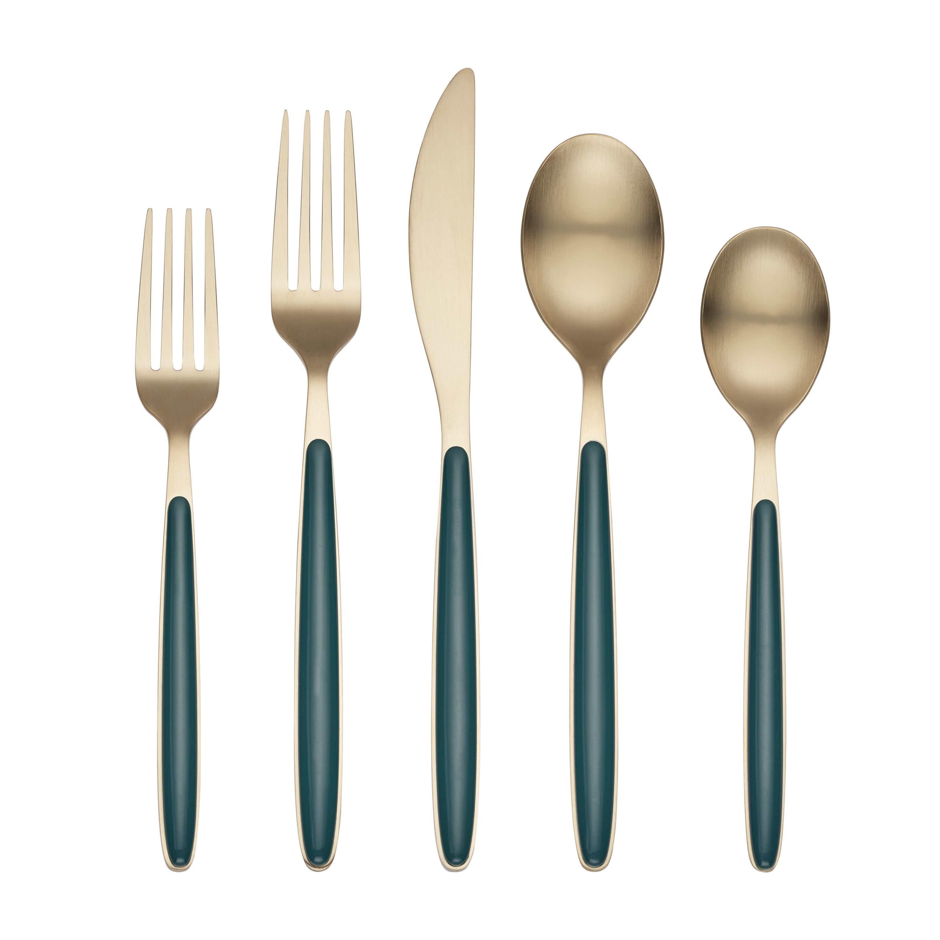 Cambridge Kiernan Forest Green Champagne 20-Piece Flatware Set