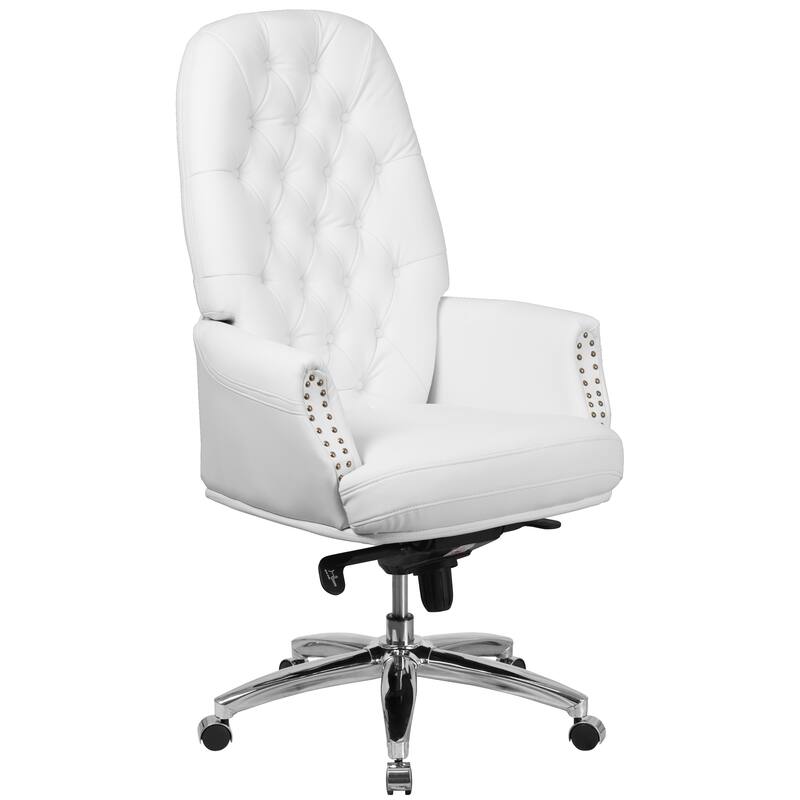 High Back Tufted LeatherSoft Executive Swivel Ergonomic Office Chair