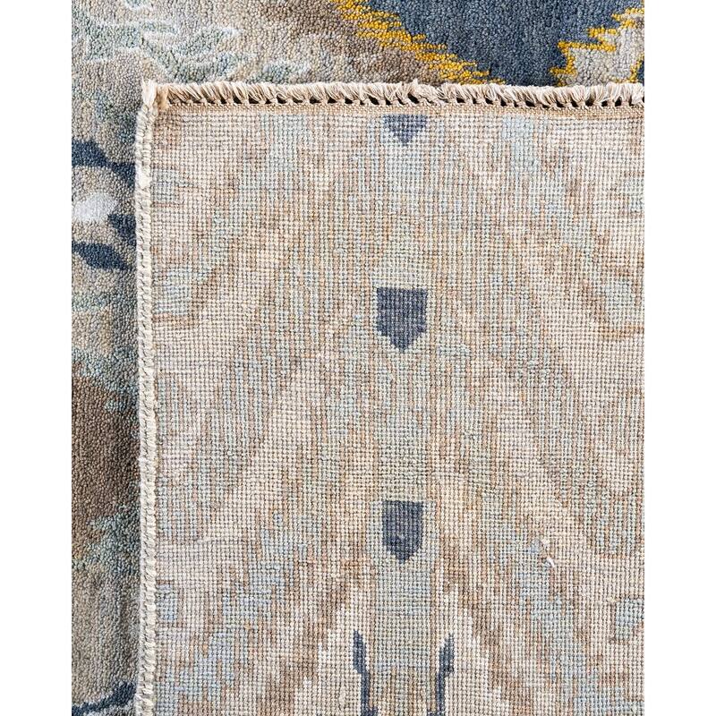 Ikat One-of-a-Kind Hand-Knotted Area Rug, Gray - 9' 2" x 12' 3"