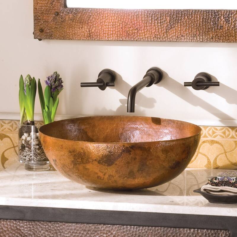 Native Trails Maestro Oval 17-1/4" Copper Vessel Bathroom Sink