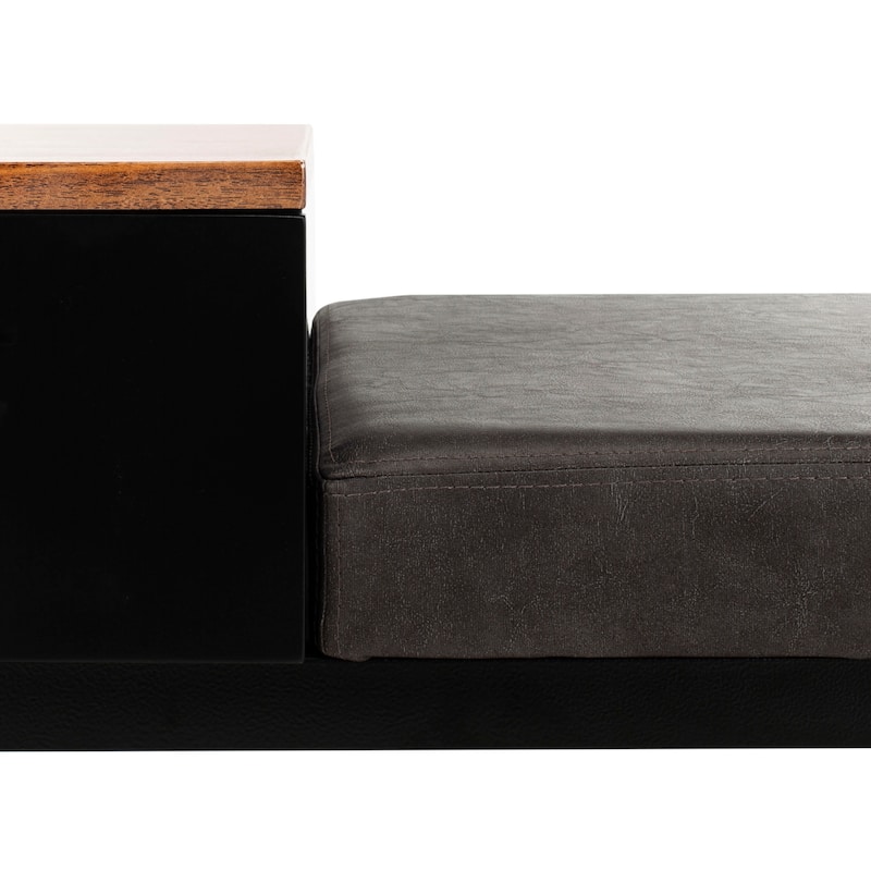 SAFAVIEH Ruthie Bench with Storage - 47.3" x 16" x 24" - 47Wx16Dx24H
