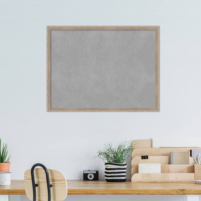 Amanti Art Hardwood Wedge White Wash Framed Magnetic Board