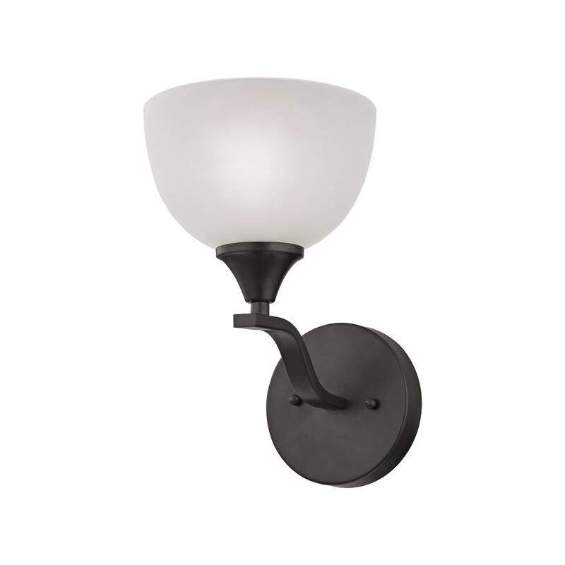 Bristol Lane 6-inch Wide 1-Light Vanity Light in Brushed Nickel with White Glass - 6 - Oil Rubbed Bronze