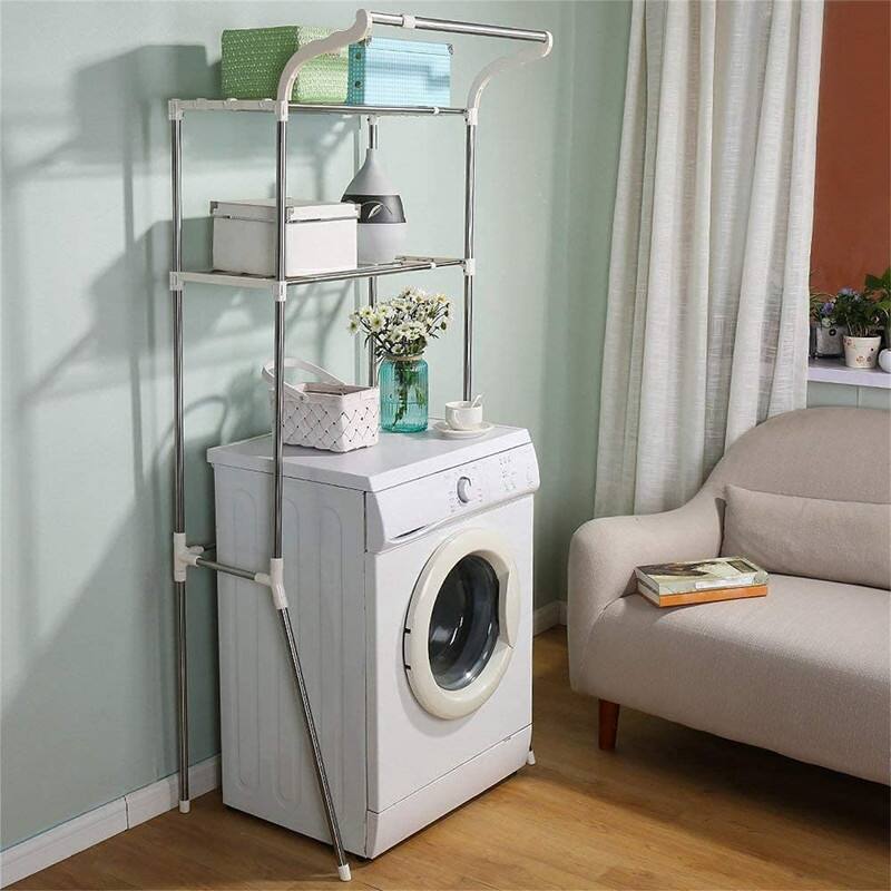 2-Layer Over Washing Machine Storage Rack
