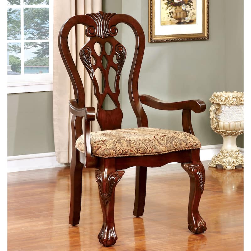 Furniture of America Carpia Formal Cherry Dining Chair (Set of 2) - Brown Cherry