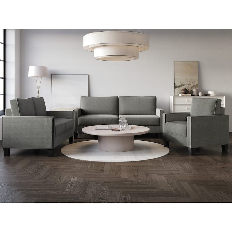 Clayfell Marcia Square Arm Chair/ Loveseat/ Sofa - Accent Chair , Loveseat and Sofa - Grey