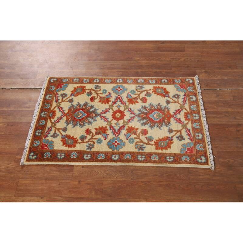 Floral Kazak Oriental Foyer Rug Handmade Wool Carpet - 2'0" x 3'0"