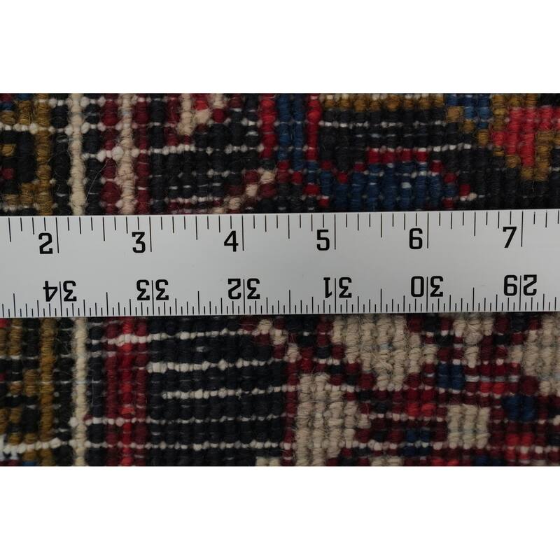 Hand Knotted Oriental 100% Wool Carpet Traditional Medallion Red Heriz Area Rug - 9' 5'' X 7' 4''