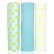 preview thumbnail 1 of 18, Baby Boys and Baby Girls 3 Piece Knit Swaddle Blankets Yellow and Aqua