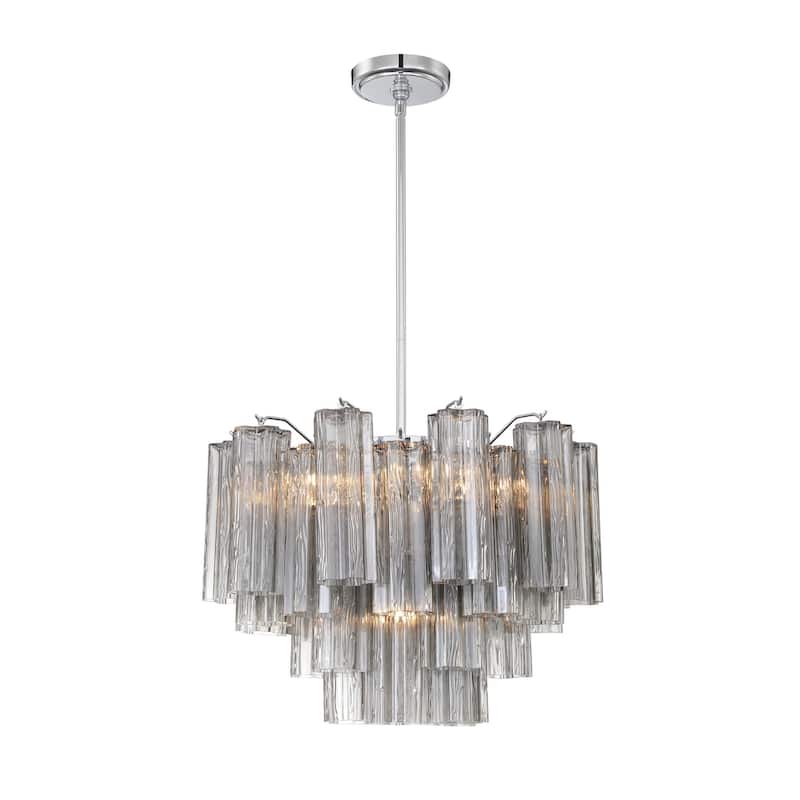 Crystorama Lighting Group ADD-306-SM Addis 6 Light 20" Wide Waterfall