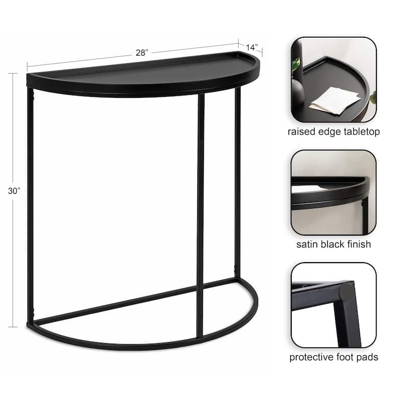 Kate and Laurel Dorrah Half-Circle Console Table