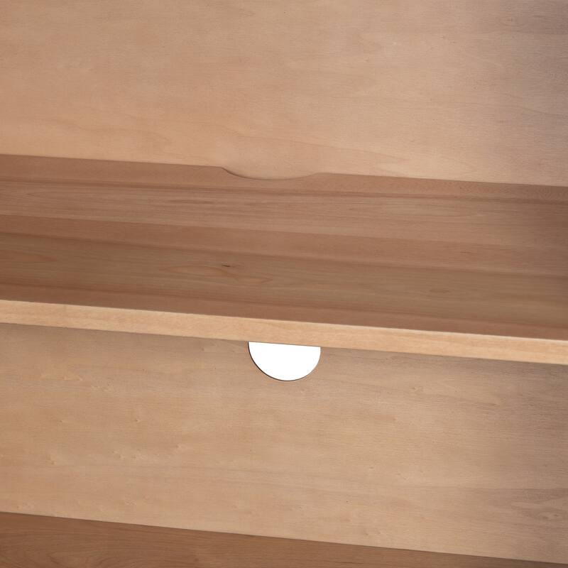 Retro 4-Door Sideboard with Distressed and Adjustable Shelves