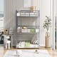 preview thumbnail 24 of 22, Metal Twin Size Triple Bunk Bed with Guardrails, Black