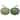 Crackle Fall Harvest Thanksgiving Pumpkins - 5" - Green and Gold - Set of 2