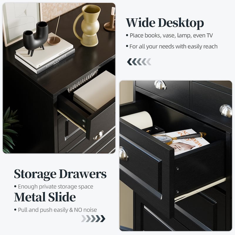 Futzca 9-Drawer Storage Dresser – Tall Entryway Organizer