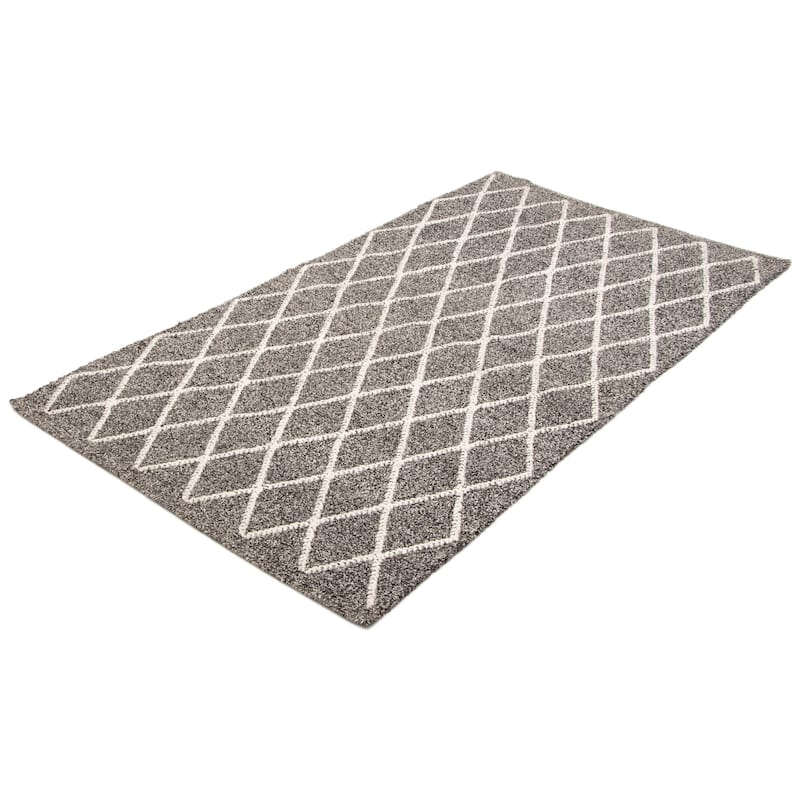 ECARPETGALLERY Braid weave Sienna Black Wool Rug - 4'11 x 8'8