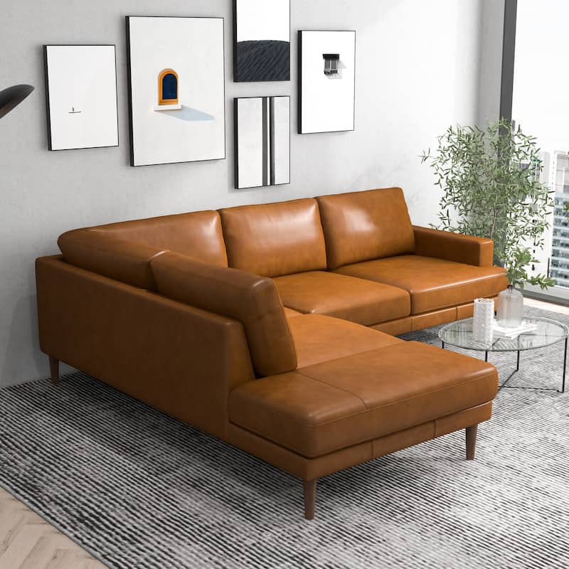 Harman Modern Living Room Fabric Corner Sectional Couch