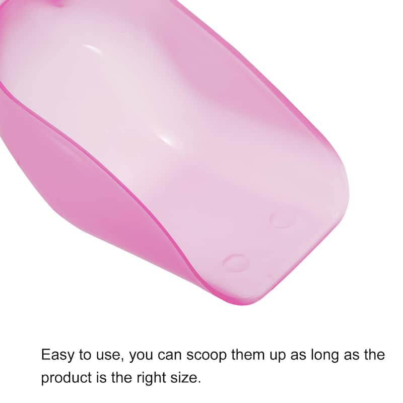 2Pcs Ice Scoop Plastic 5.9x3.3x2.4" Flour Cereal Sugar Shovel Pink