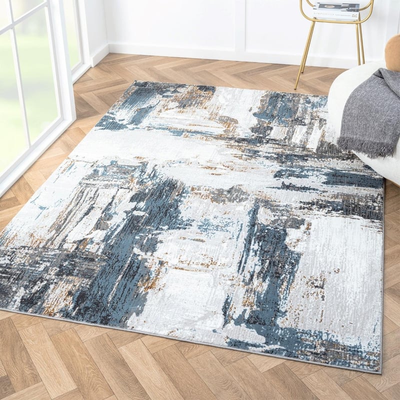 Luxe Weavers Soft Distressed Abstract Area Rug