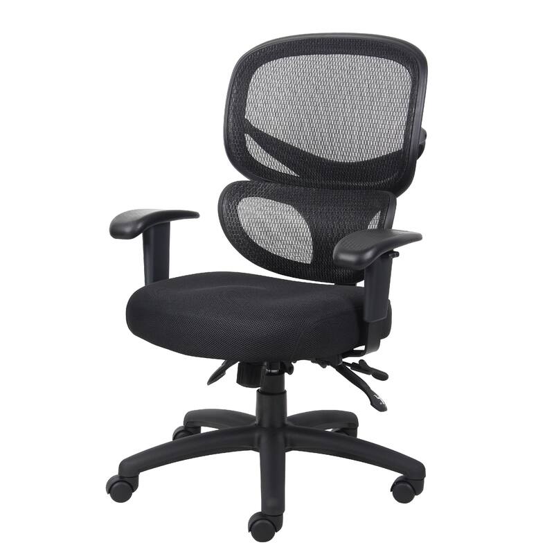 Samy Multi-Function Task Chair, Black Mesh SereneSoft, Ratchet Back