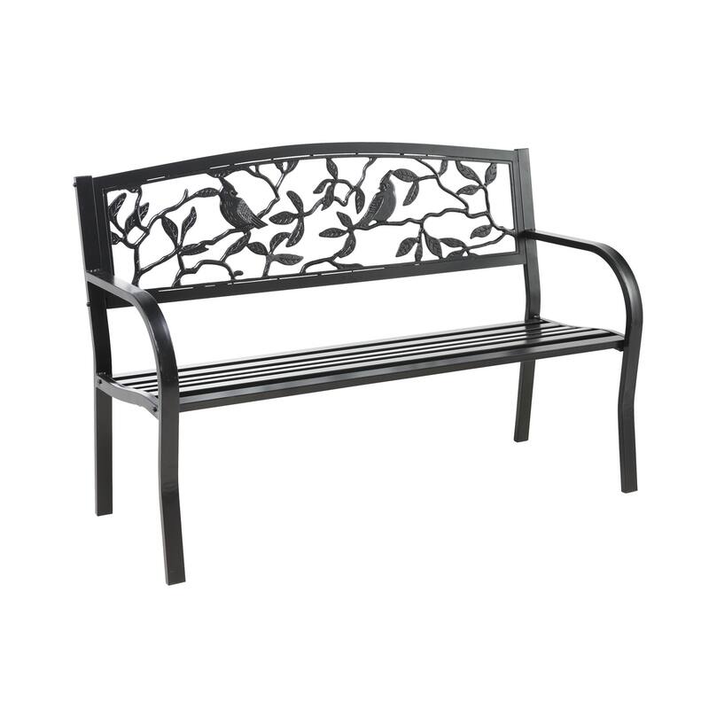 50 in. Cardinals Metal Garden Bench