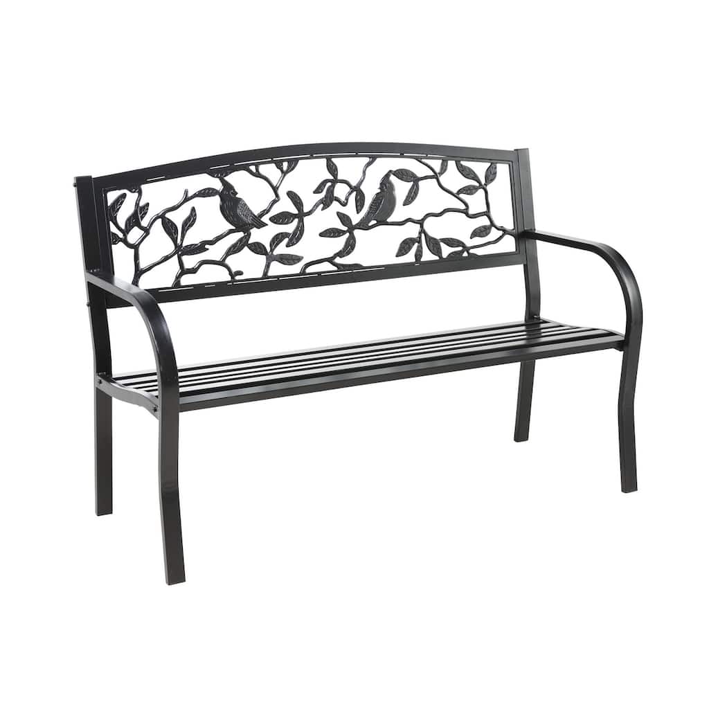 50 in. Cardinals Metal Garden Bench
