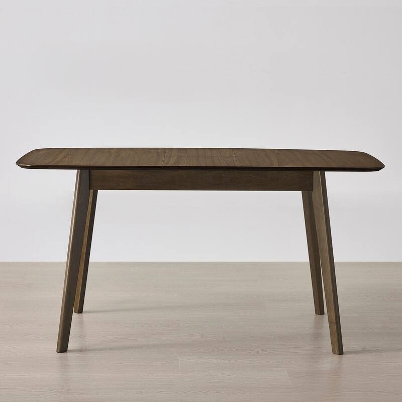 Spruce & Spring Extendable Dining Table Set with Woven Rattan Dining Chairs