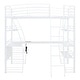 preview thumbnail 33 of 34, Twin Size Loft Bed with 4 Layers of Shelves and L-shaped Desk, with a set of Sockets, USB Ports and and Wireless Charging