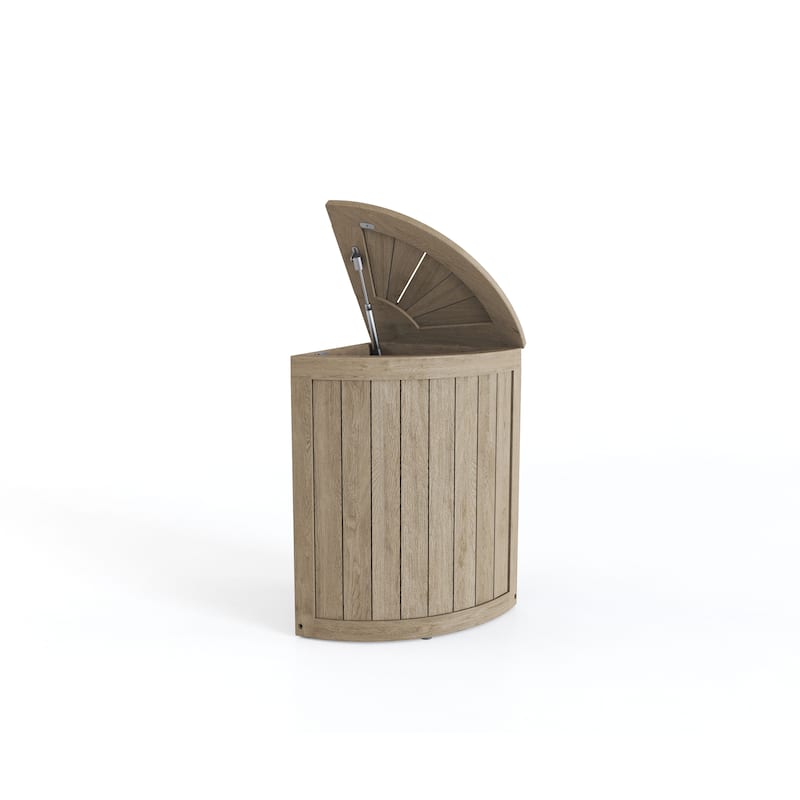 Kai Corner Teak Laundry or Storage Hamper - Pink