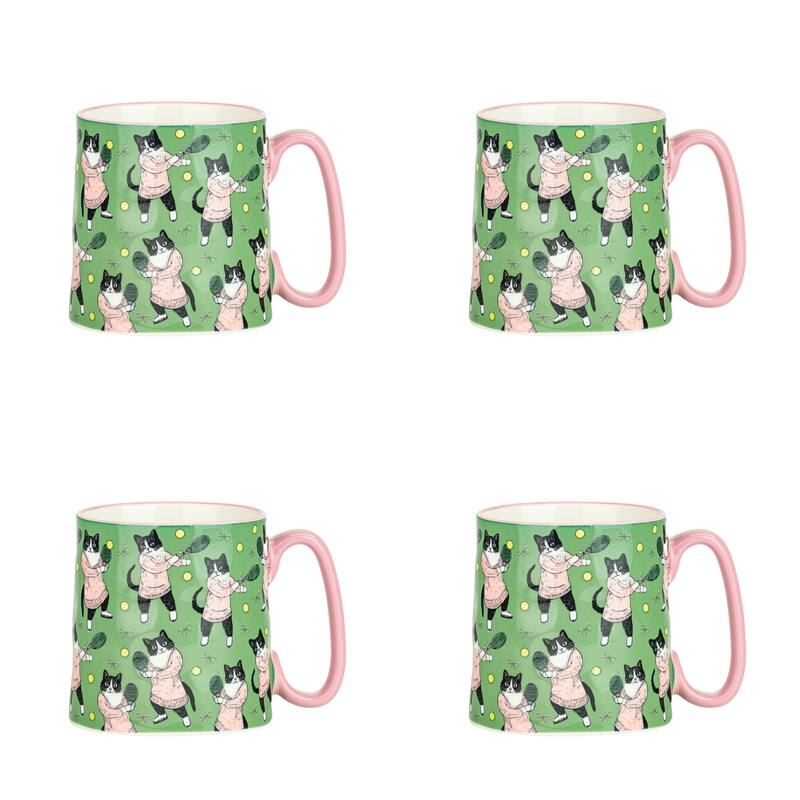 10 Strawberry Street Bella Animal Mugs, Set of 4