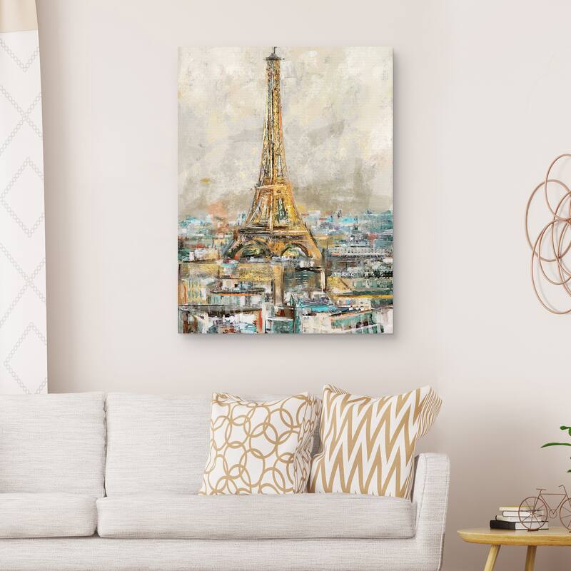 When in Paris by Studio Arts Canvas Art Print - Multi-Color
