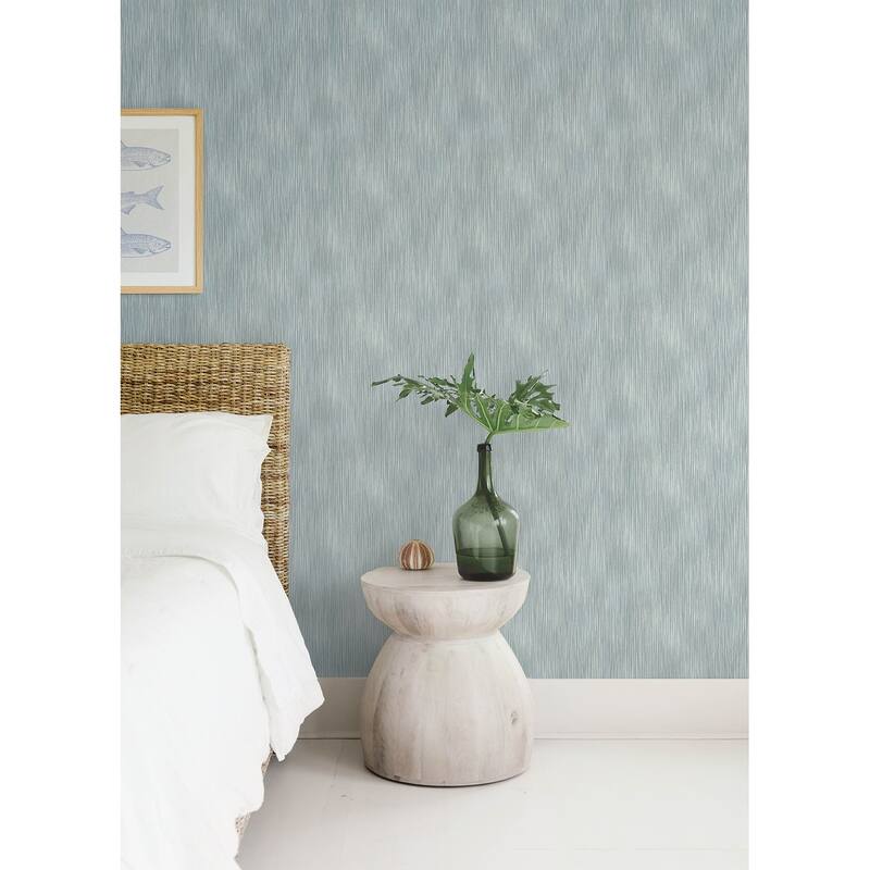 A-Street Prints Largo Turquoise Striated Wallpaper