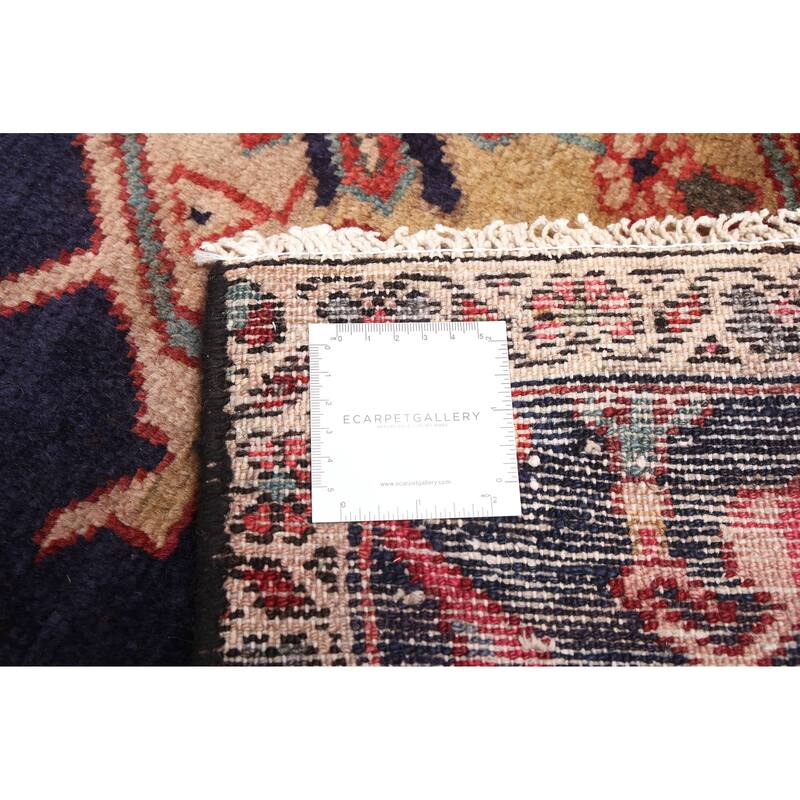 ECARPETGALLERY Hand-knotted Anatolian Vintage Dark Navy Wool Rug - 3'8 x 9'3