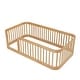 preview thumbnail 14 of 16, Wood Twin Size Wood Floor Bed Frame with Slats and Safety Guardrails, Wood Montessori Floor Bed for Kids, Girls, Boys