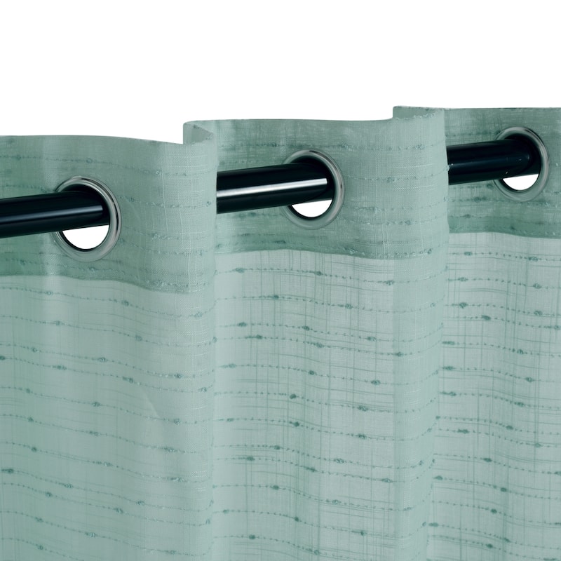 Superior Burdett Sheer Grommet Dots Curtain Panel Pair
