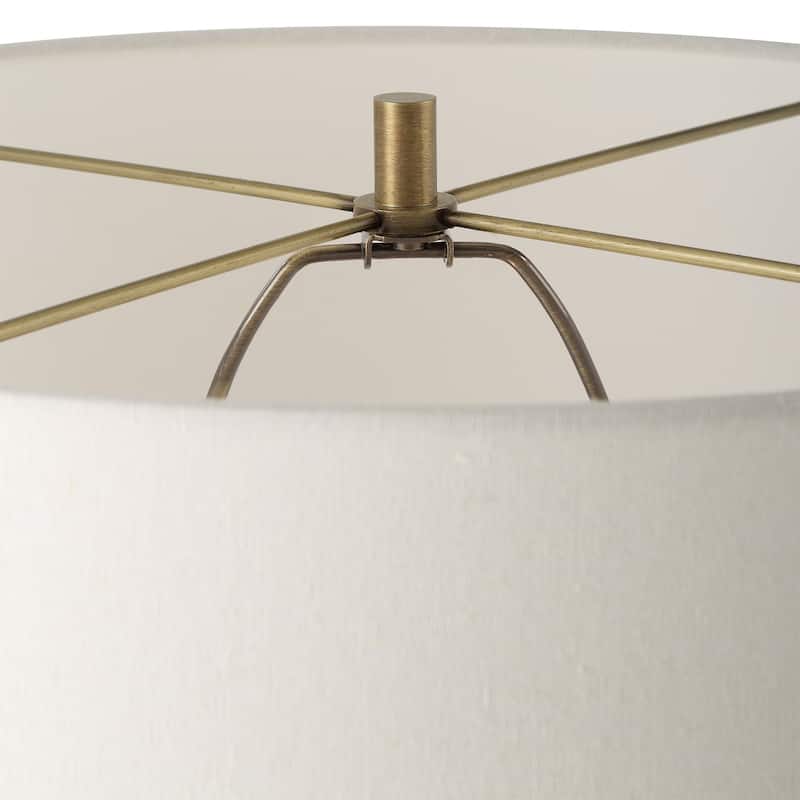 Uttermost Faro White Marble Floor Lamp - 61'' H X 17'' W X 17'' D