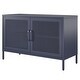 preview thumbnail 17 of 16, The Novogratz Channing 2 Door Wide Metal Storage Cabinet