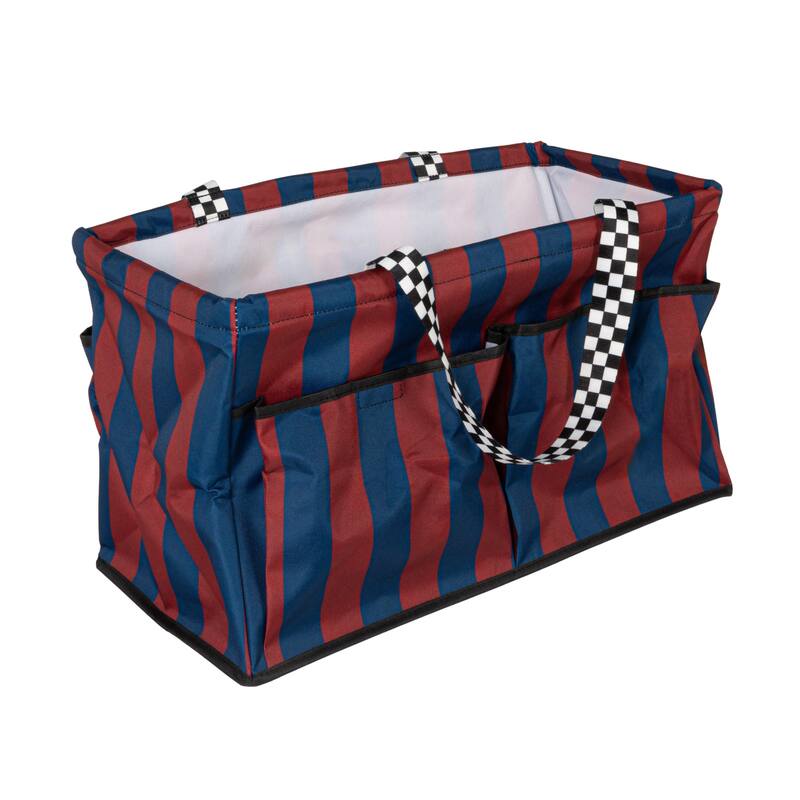 Krush Container All-Purpose Utility Tote with Pockets - 22.05"L x 11.02"W x 12.99"H - Red; Blue