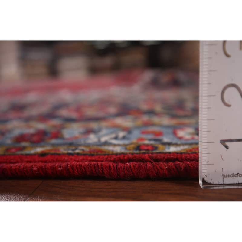 Oriental Traditional Red Kashan Turkish Rug Machine-Made Carpet - 9'9" x 13'2"