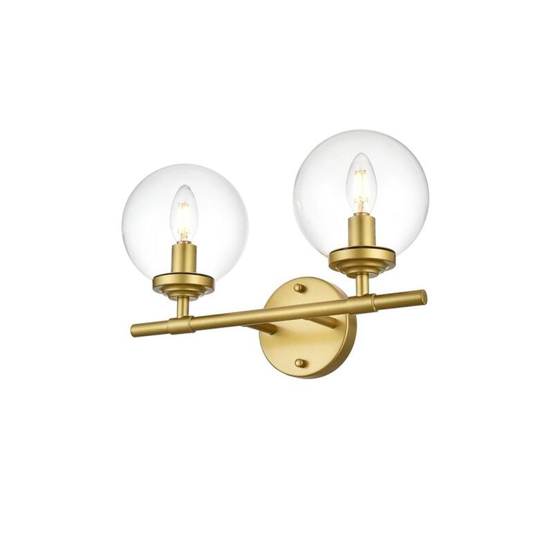 Inzo 1 Light Black and Clear Bath Sconce