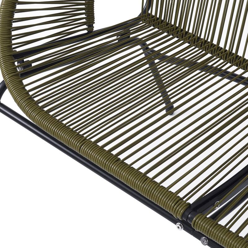 Condessa Outdoor Patio Wicker Loveseat (Excluding the table)