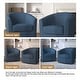 preview thumbnail 21 of 44, Nailhead Trim Upholstered Swivel Accent Chairs Set of 2