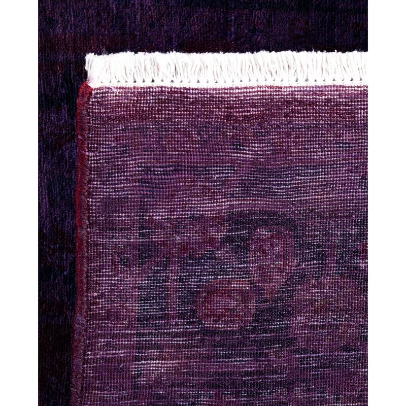 Overdyed One-of-a-Kind Hand-Knotted Area Rug - Purple - 3' 2" x 5' 3"