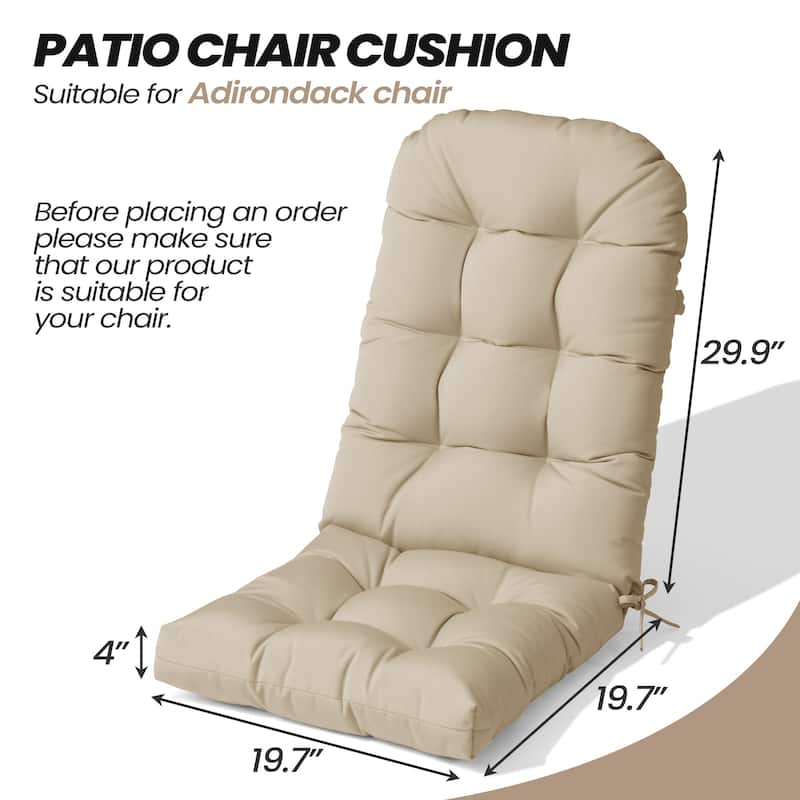 Adirondack Style Patio Outdoor Chair Cushion for Adirondack Chair or Lounge Rocking Chair - See picture